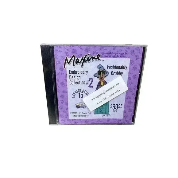 Maxine Fashionably Crabby Machine Embroidery Design Collection Number Two on CD - Picture 1 of 4